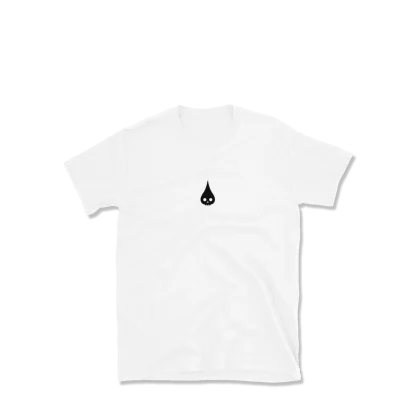 classic chemical drip tee on white garment