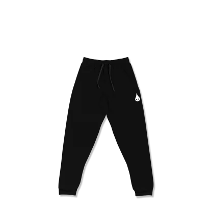 classic chemical drip joggers on black garment