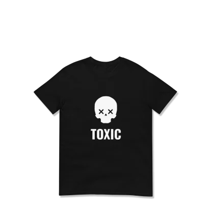 classic toxic t-shirt on black garment