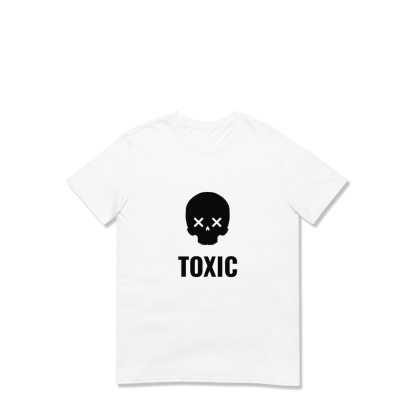 classic toxic t-shirt on white garment